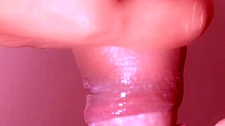 Japanese wife slurps cum finale on her slutty blowjob journey