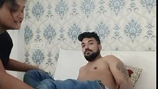 rough hotel fuck girlfriend's big tits bounce on cock