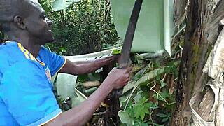 oiled young teen fucks in lush garden