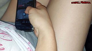 Branquinha Watches Porn, Jerks Cock, Then Begs For Pussy Pounding Creampie Squirt