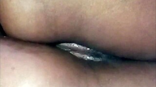 close up on that smooth african shaved pussy eating