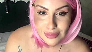 brazilian milf redhead guides your jerk off while masturbating wet pink pussy