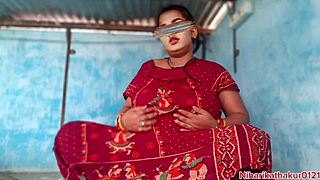 Desi Babe's Huge Natural Tits Beg for Long Cock