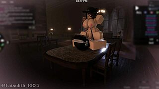 Bookworm Cowgirl Slut Rides for Creampie Deepthroat in Library