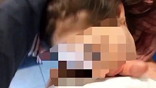 my brother-in-law films me sucking his huge cock