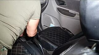 Peruvian Latina's Big Cock Anal Fisting in Car Gearshift Fetish