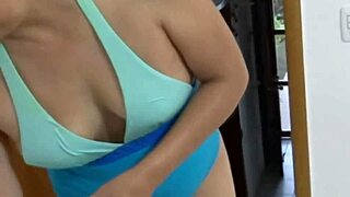 Stepmom Masturbates Twice on Beach Begging for Cock!