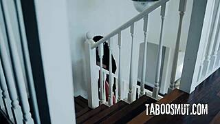 Cheating ebony milf rides delivery guy's cock cowgirl doggystyle