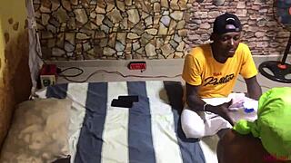 Helped fat neighbor fetch clothes outside now she rides my cock rough doggystyle