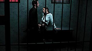 whoa redhead milf bound in escape room gets facefucked like a frozen doll