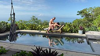 whoa, check this wild outdoor public fuck with dripping facial