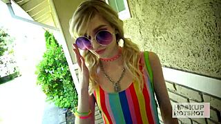 Mackenzie Moss Deepthroats Rough Monster Cock Squirts Wild