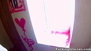 I'm fucking this clueless redhead Renata teen with glasses doggystyle and cumshot