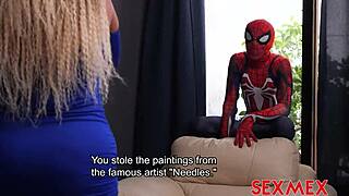 i got punished by spiderman in garage quickie with carla morelli