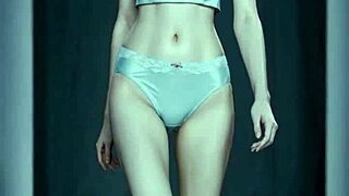 Ai Girls Barefoot In Lingerie Panties Strut Fashion Runway?