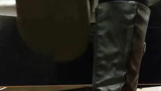 yuki's boot worship gets feet licking intense