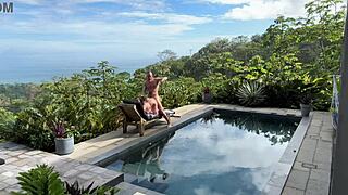 whoa, check this wild outdoor public fuck with dripping facial