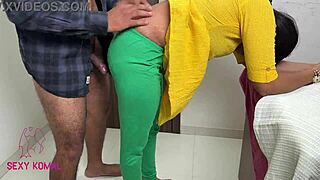 Wife begs boss in Hindi to keep her on cock payroll