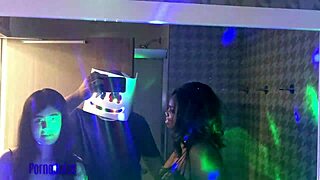 tight chinese nanny's pussy stretched by wealthy african couple's thick cocks in forbidden babysitter sex game