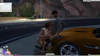 Sims 4 babe sucks cock publicly then fucks outdoors