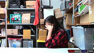 Teen Thief Deals Blowjobs With Two Guards