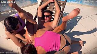 i love rimming asses in this dirty bisexual outdoor threesome