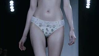 Ai Girls Barefoot In Lingerie Panties Strut Fashion Runway?
