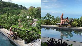 whoa, check this wild outdoor public fuck with dripping facial