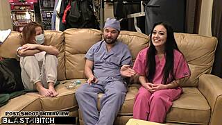 blaire celeste's shaved pussy overflows with thick creampie load