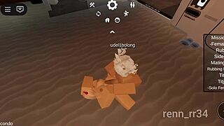 Sultry demon blonde seduces monster cock in roblox r34