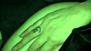 milf's nylon leggings hide her secret trim