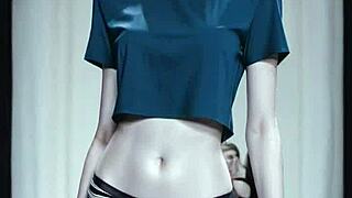 Ai Girls Barefoot In Lingerie Panties Strut Fashion Runway?