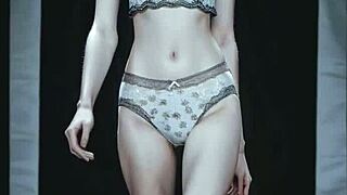 Ai Girls Barefoot In Lingerie Panties Strut Fashion Runway?