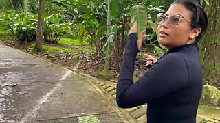 I Fuck Stranger's Huge Cock in Public Park Outdoor Almost Caught Screaming