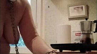 Bound French Maid Slave Chained Handcuffed Bent Over Doggystyle Spanking Toys