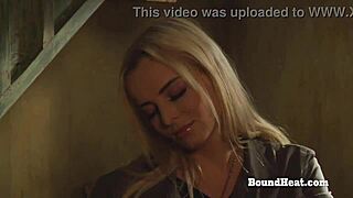 yo check this big ass blonde lesbian slave fingered from behind scene