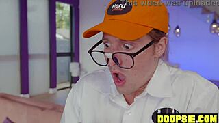 TWO HORNY TECHIES PUNISHED BY BUSTY MILF BIG TITS ASS