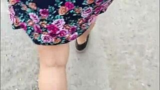 street whore upskirt tempts young student in lingerie