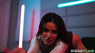 savanah storm's oiled big tits bounce on huge cock