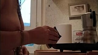 Bound French Maid Slave Chained Handcuffed Bent Over Doggystyle Spanking Toys