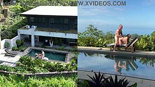 whoa, check this wild outdoor public fuck with dripping facial