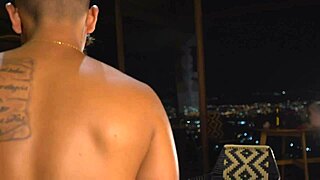 skinny latina creampie kitchen fuck? bent over doggy almost caught cum pussy