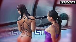 Straight babes susy gala canela skin seduced by shy redhead kessy