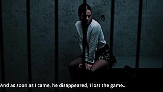 whoa redhead milf bound in escape room gets facefucked like a frozen doll