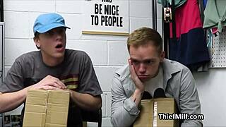 What if she turns around while sucking officer's cock?