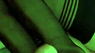 Elena Ross Redhead Footjob in Stockings Cum on Legs