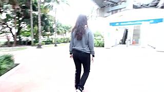 Pregnant Slut Deepthroats Black Cock Cumshot Outside