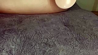 Colombian latina masturbates pussy ass with dildo solo