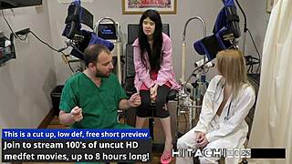 Alexandria wu cums on clock with patient in hospital closeup