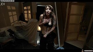 Voodoo doll turns security chick into cumming eden ivy puppet